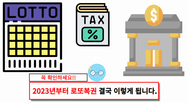 2023년부터 로또복권 결국 이렇게 됩니다.