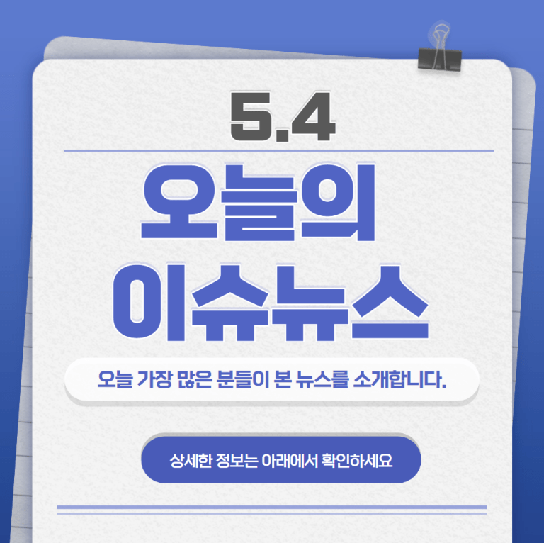 5.4 오늘의 인기 급상승 뉴스