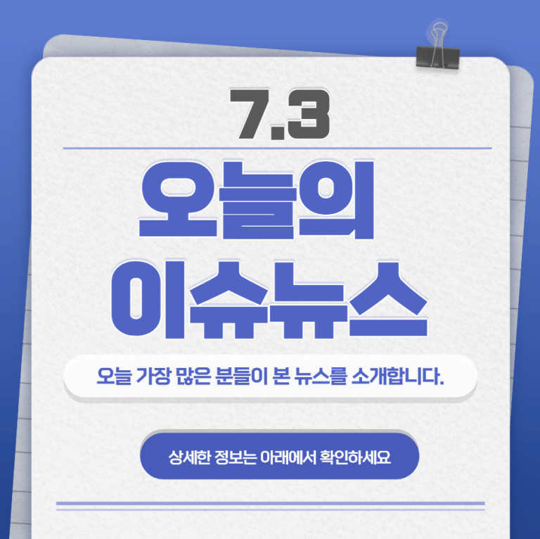 7.3 오늘의 인기 급상승 뉴스