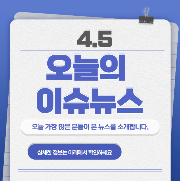 4.5 오늘의 인기 급상승 뉴스