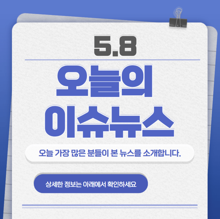 5.8 오늘의 인기 급상승 뉴스