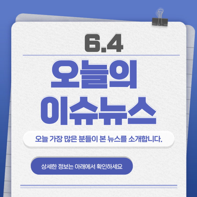 6.4 오늘의 인기 급상승 뉴스