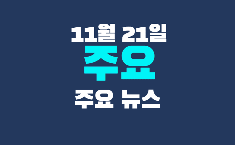 11월 21일 주요뉴스