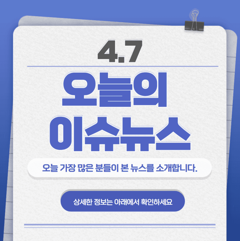 4.7 오늘의 인기 급상승 뉴스
