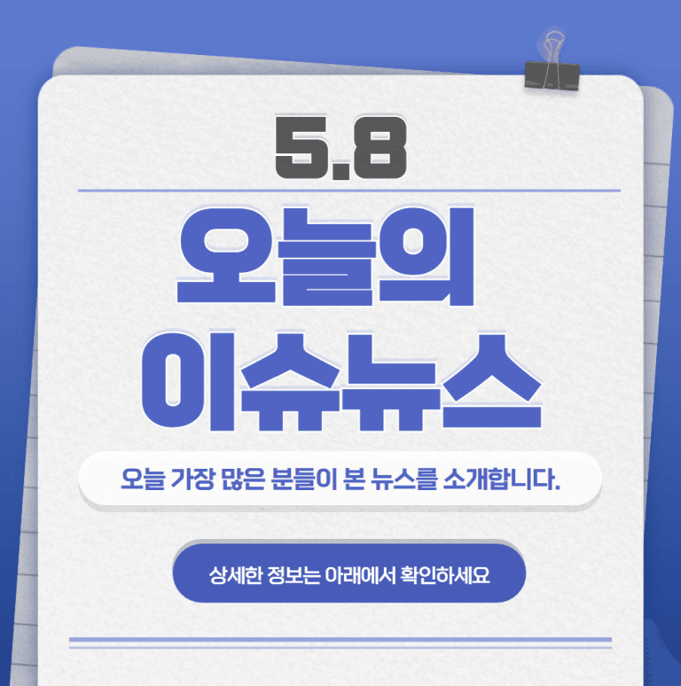 5.8 오늘의 인기 급상승 뉴스