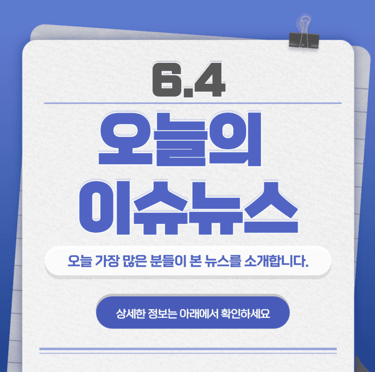 6.4 오늘의 인기 급상승 뉴스