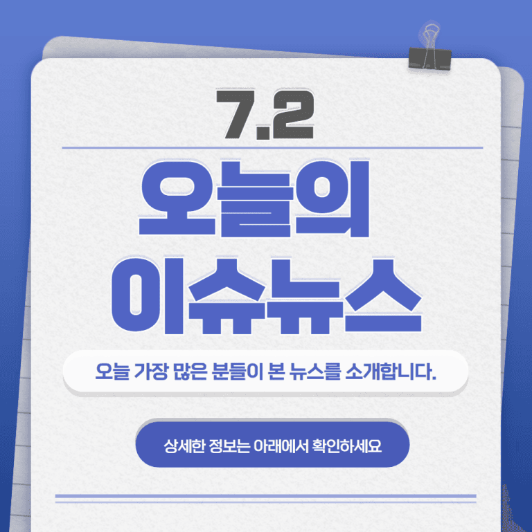 7.2 오늘의 인기 급상승 뉴스