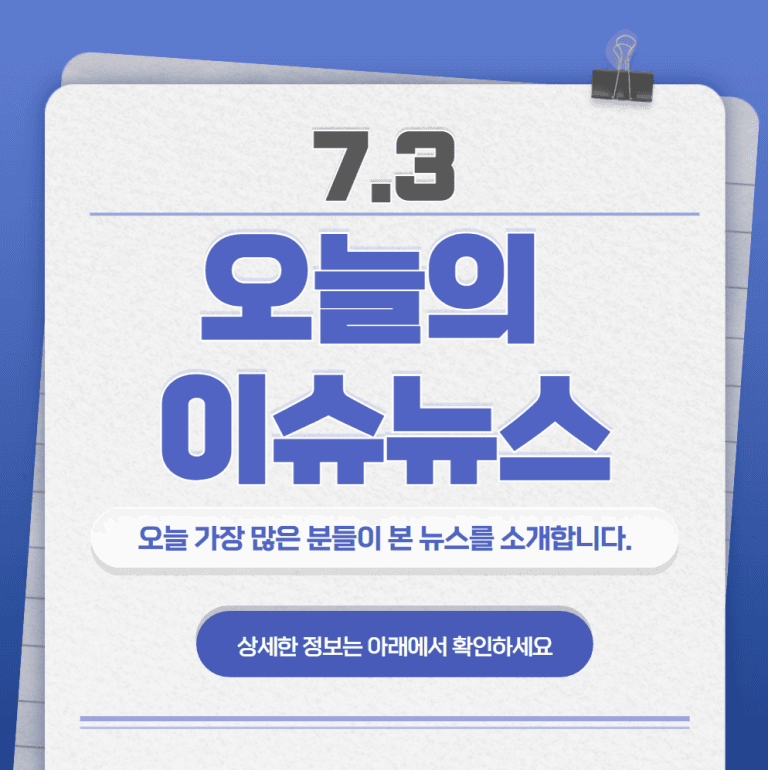 7.3 오늘의 인기 급상승 뉴스