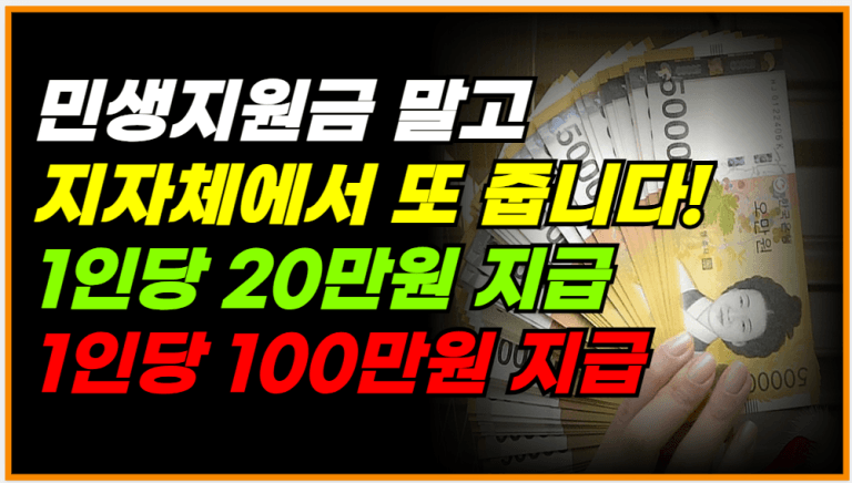 민생지원금 말고 추가 20만,100만원 지금 발표됐습니다!