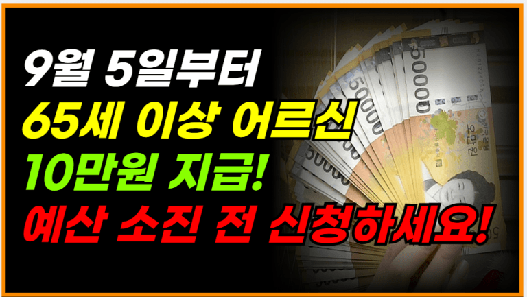 65세 이상 어르신 10만 원 스포츠 바우처 지급! 지금 신청하세요