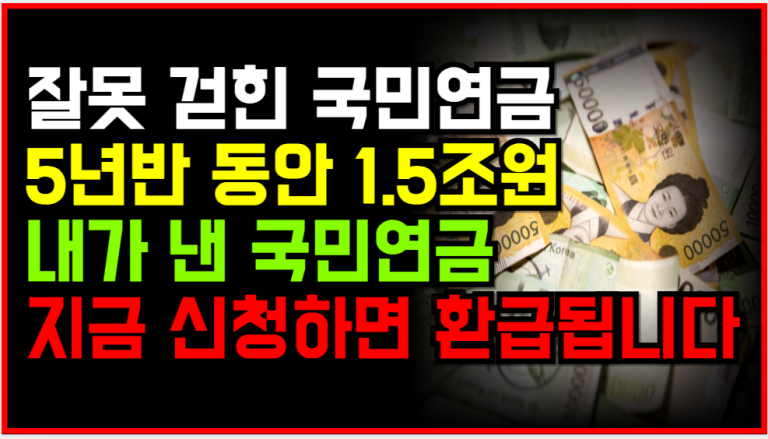국민연금 더 낸 돈, 지금 조회하고 돌려받으세요!