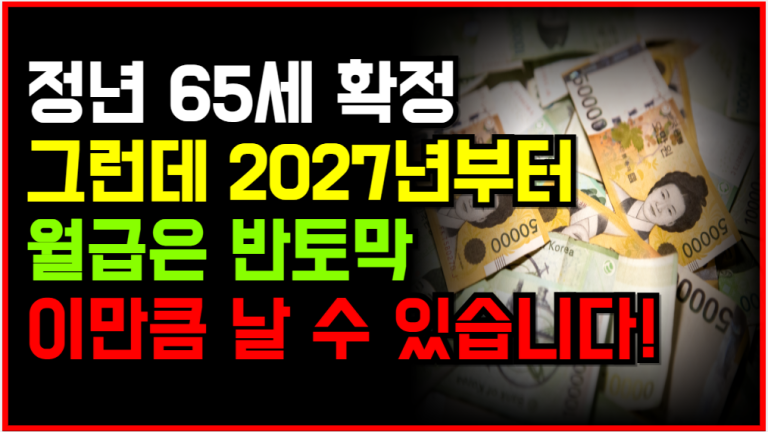 드디어 정년 65세 시대! 하지만 급여는 이렇게 바뀝니다