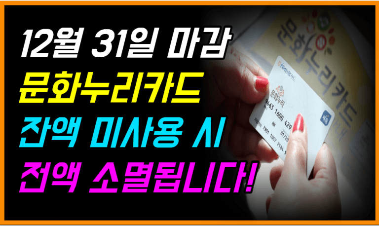 1인당 14만 원 지원, 12월 31일 이후엔 국고로 환수됩니다!