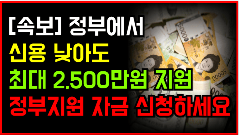 정부 긴급생활자금 5가지 이렇게 신청하세요!